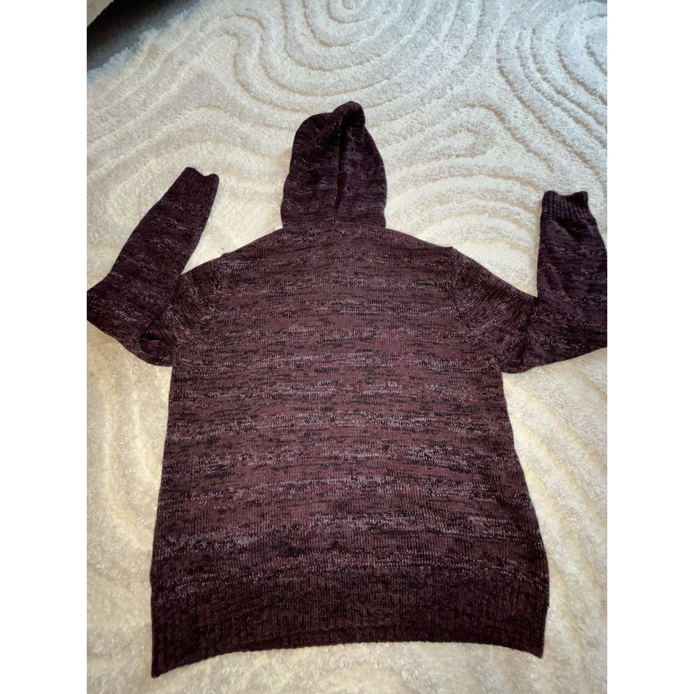 Urban Pipeline Maroon Red men’s XL Knitted Hoodie With Buttons - Picture 3 of 3